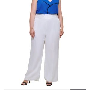 Calvin Klein wide leg linen trousers 18w NWT